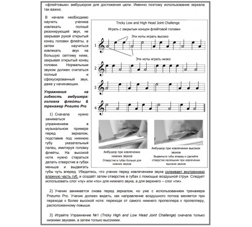 Pneumo Pro Flute breath exerciser Тренажер для правильной постановки дыхания флейтиста